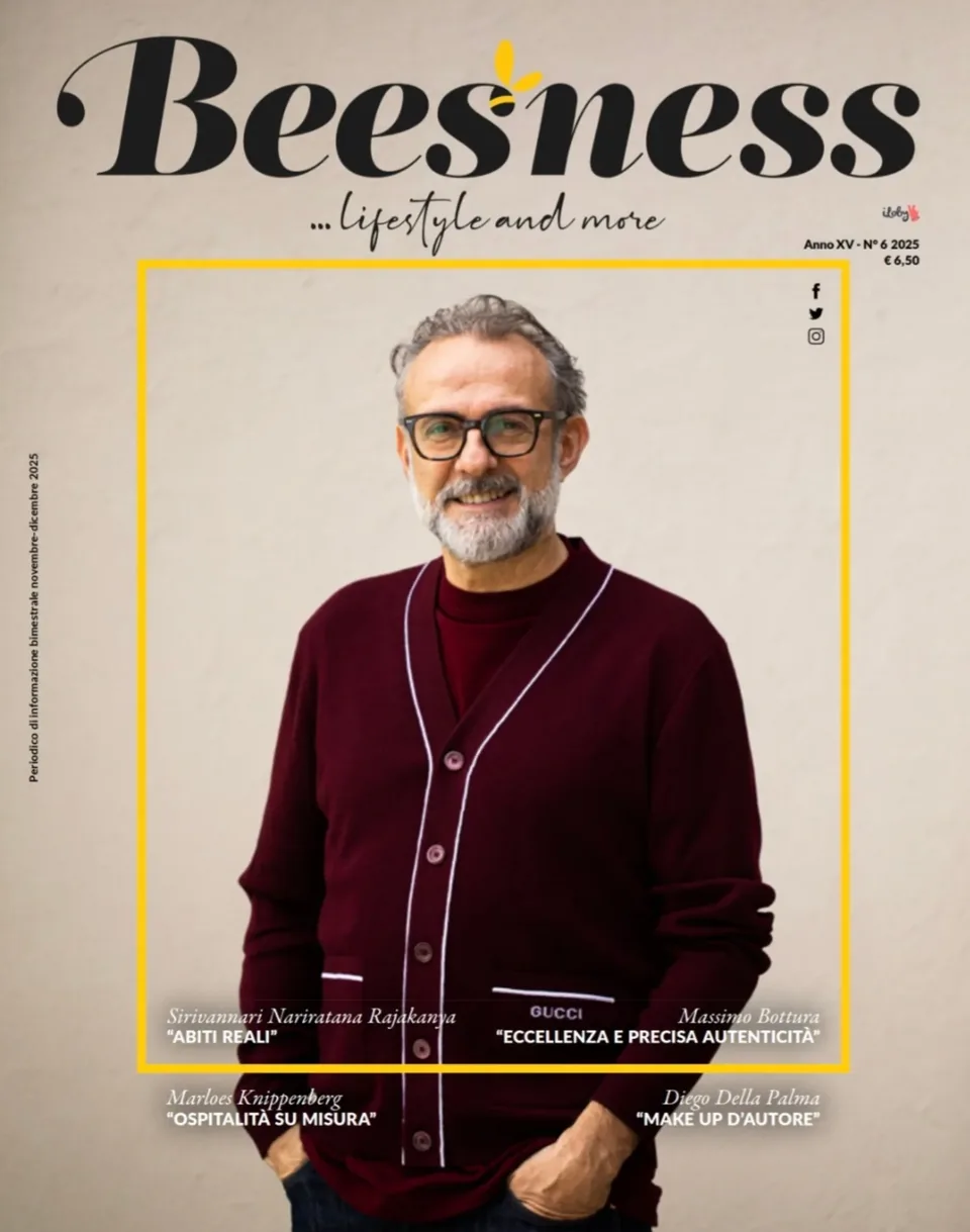 Massimo Bottura sulla copertina di Beesness novembre dicembre 2025