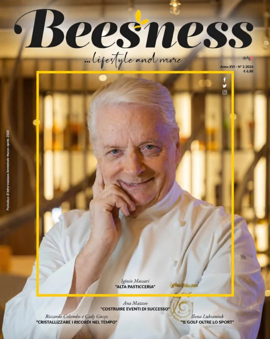 Iginio Massari sulla copertina di Beesness marzo aprile 2026