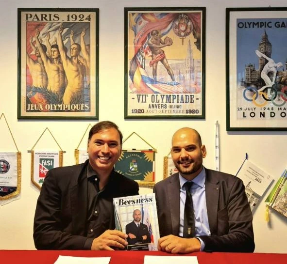 Christian Gaston Illan con Marco Riva al CONI Lombardia