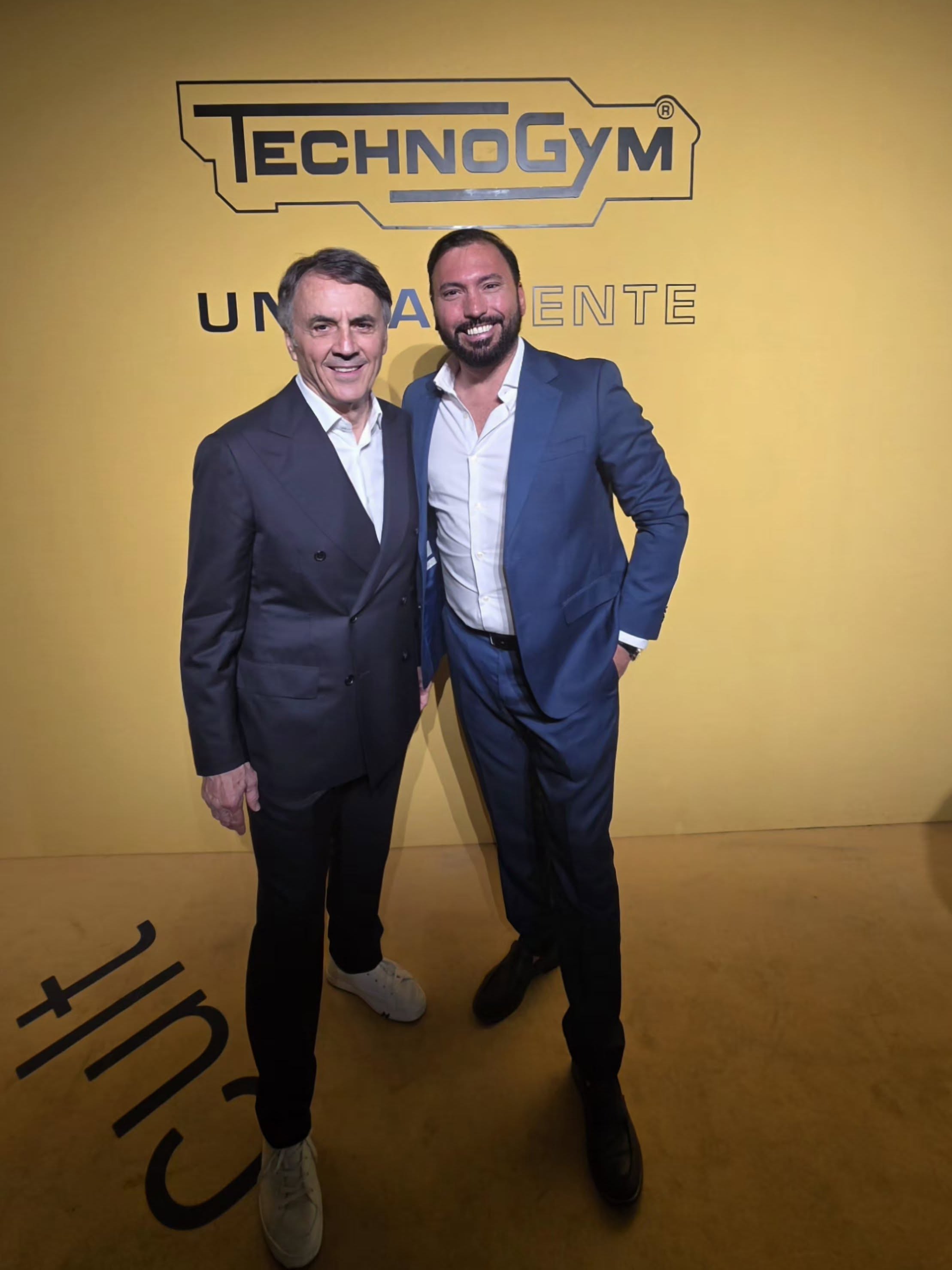Christian Gaston Illan con Nerio Alessandri all’evento Technogym Unica Mente